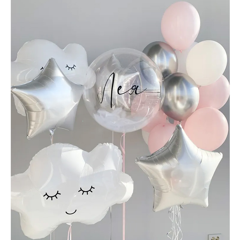 Комплект шаров на выписку "Воздушные облака" - 2