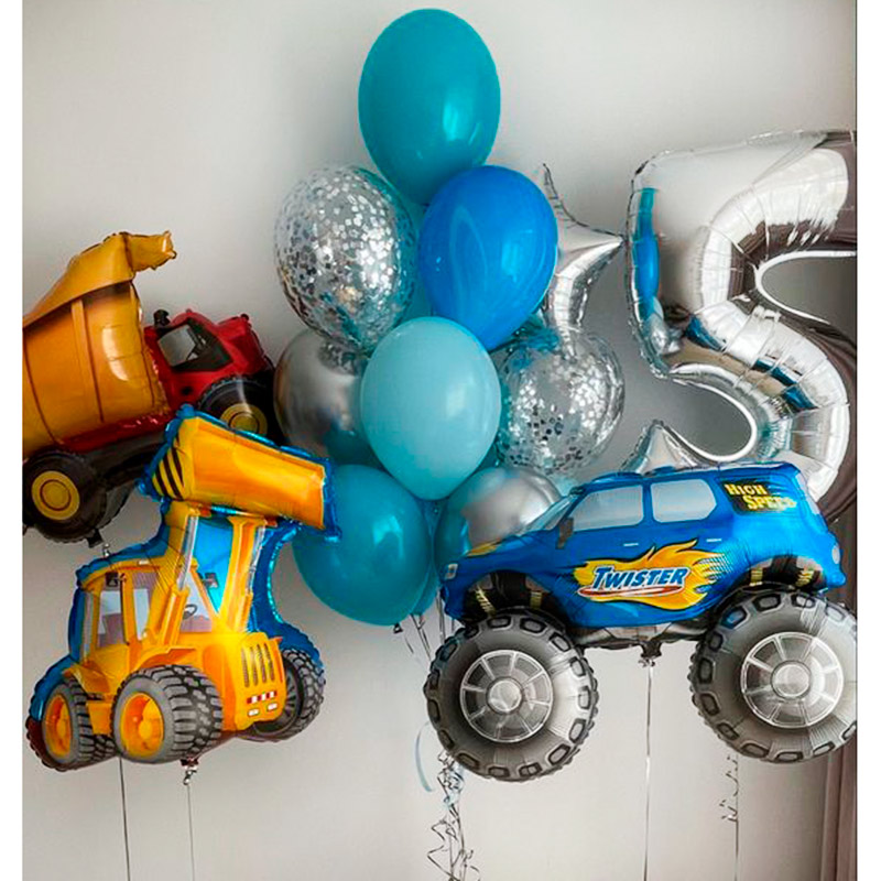 Шарики воздушные машинки мальчику на день рождения