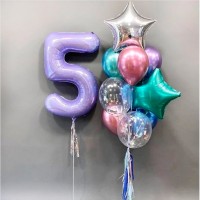 Шары воздушные на 5 лет "Яркая звездочка"