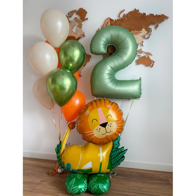 Воздушные шары в стиле сафари на день рождения 2 года