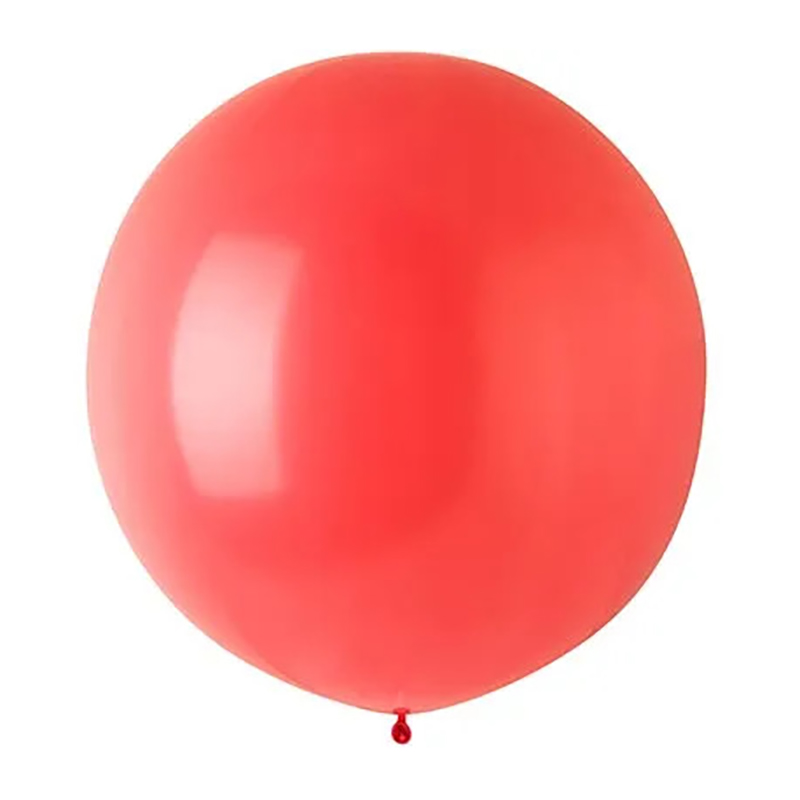 Воздушный шар большого диаметра красного цвета