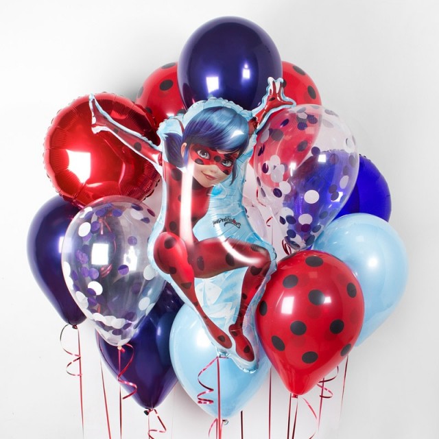 Набор воздушных шаров с Леди Баг "Атибаг" - 55-0006