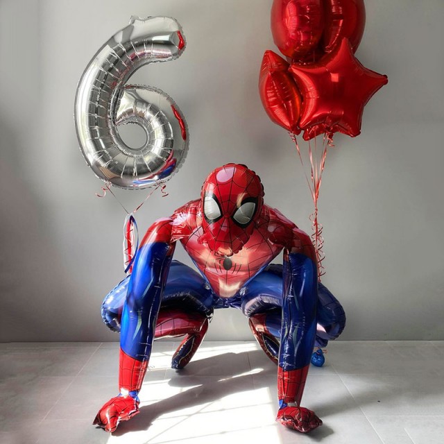 Комплект шаров на 6 лет с Человеком Пауком - 54-0001
