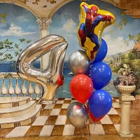 Комплект шаров на день рождения с Человеком пауком