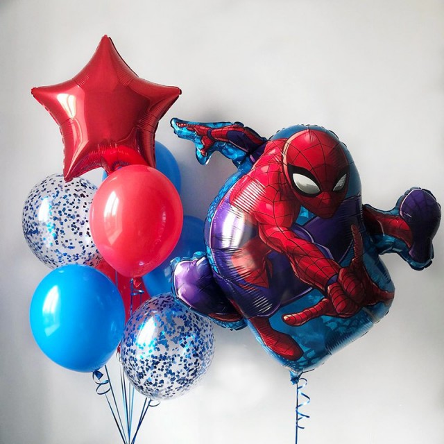 Комплект шаров в стиле Человек паук - 54-0007