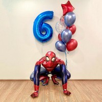 Оформление шарами Человек паук на 6 лет ребенку