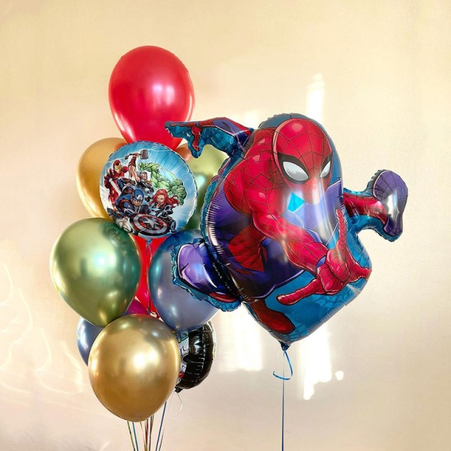Сет воздушных шаров "Человек паук супер герой"
