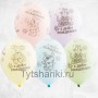 Гелиевые шарики макарон с рисунком детских игрушек