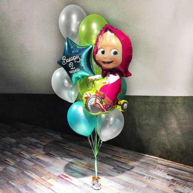 Воздушные шары на день рождения "Маша и медведь" - 53-0008