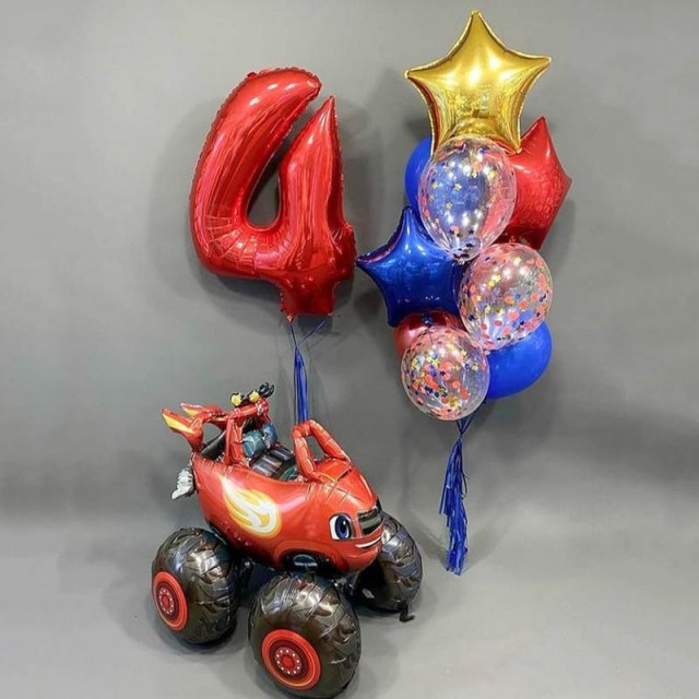 Комплект шаров на день рождения "Вспыш" - 52-0011