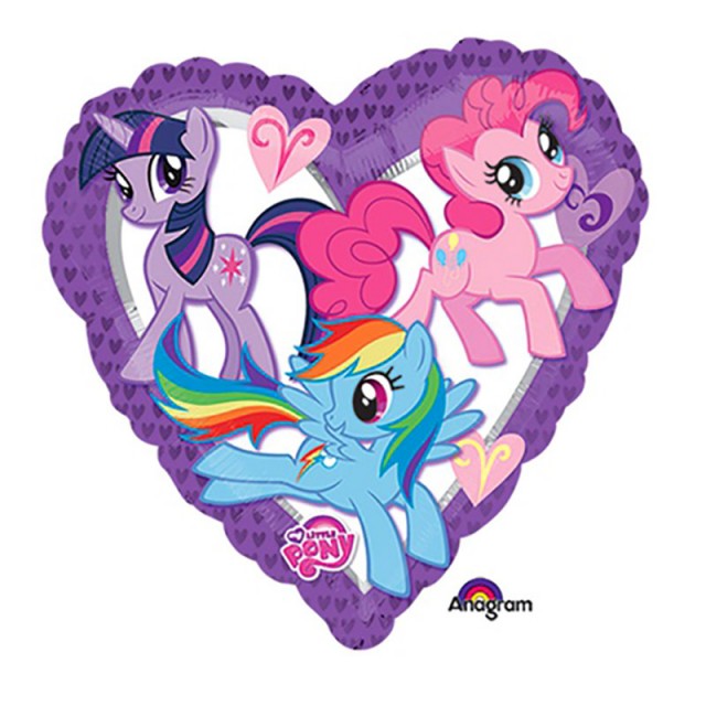 Воздушный шар сердце "My Little Pony"