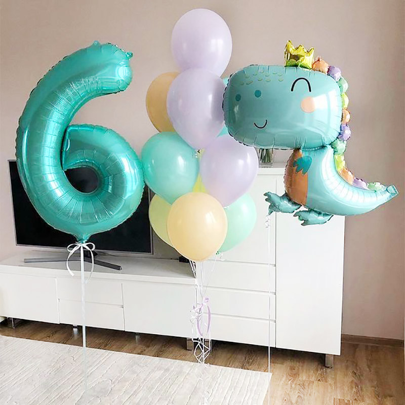 Шары на день рождения с динозаврами