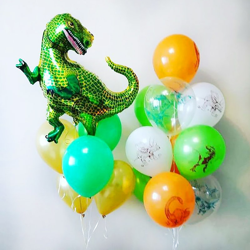 Шарики разноцветные на праздник с динозавром