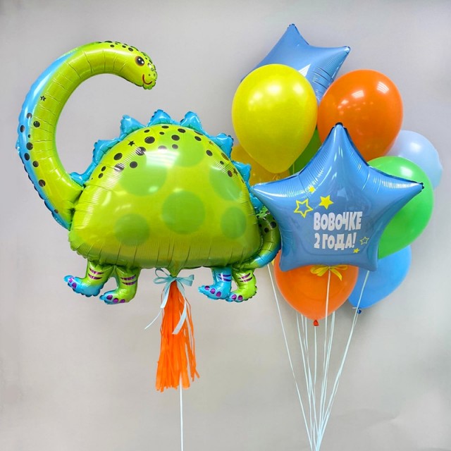 Сет шаров "Динозавры на день рождения"
