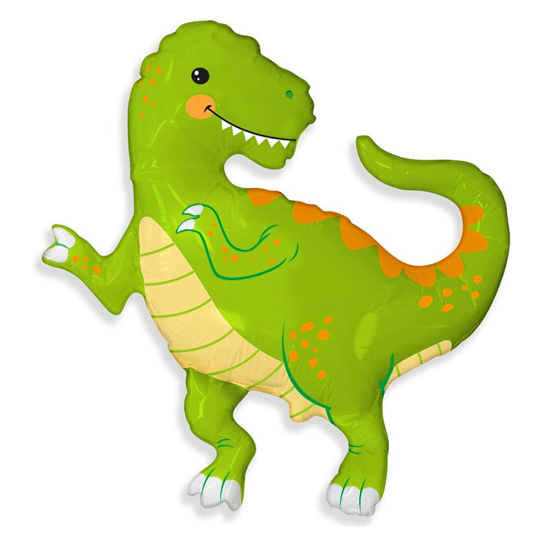 Шарик в форме динозавра зеленого цвета