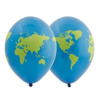 Латексные шарики с рисунком "Земной шар"