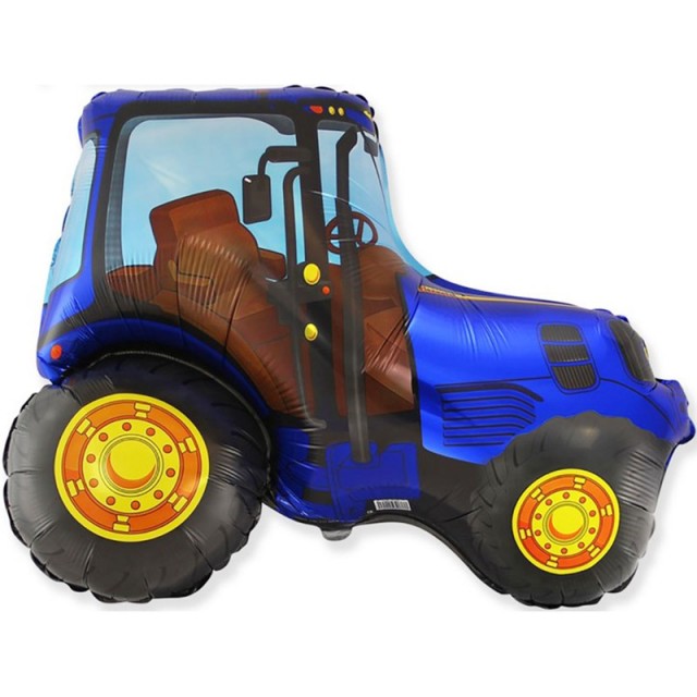 Шар фольгированный "Синий трактор", 94 см