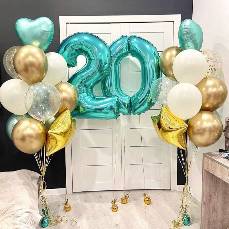 Оформить шарами день рождения 20 лет