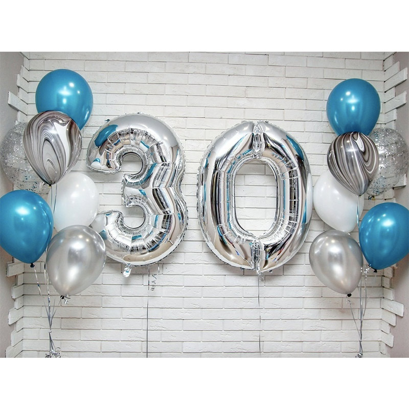 Оформление день рождения шарами 30 лет