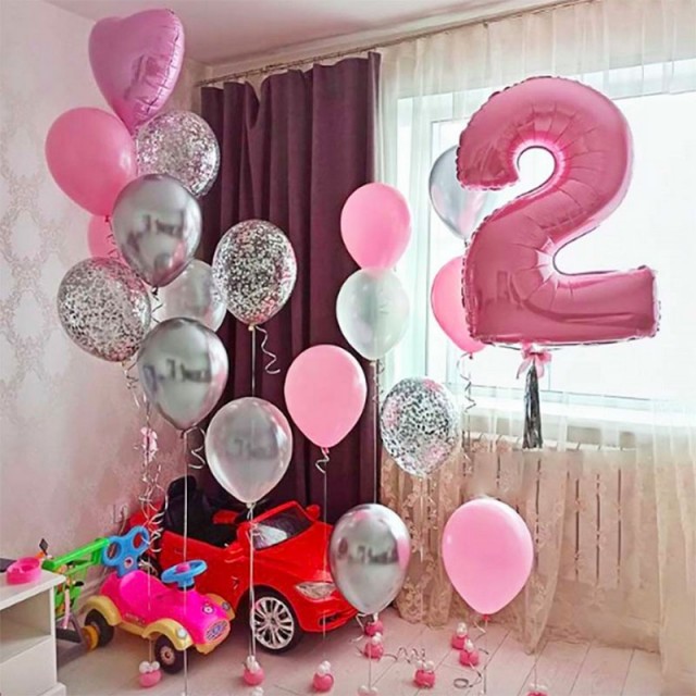 Оформление шариками на день рождения ребенка 2 года