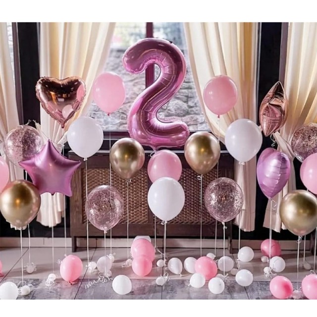 Украшение шарами на день рождения девочке 2 года