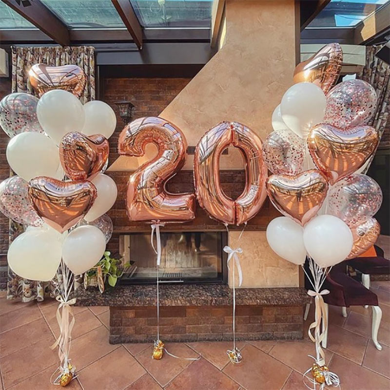 Оформление день рождения шарами 20 лет