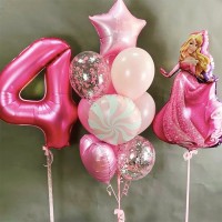 Набор из шаров на день рождения для девочки "Принцесса"
