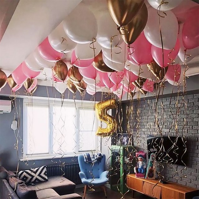 Шарики на день рождения для девочки под потолок - 36-0014