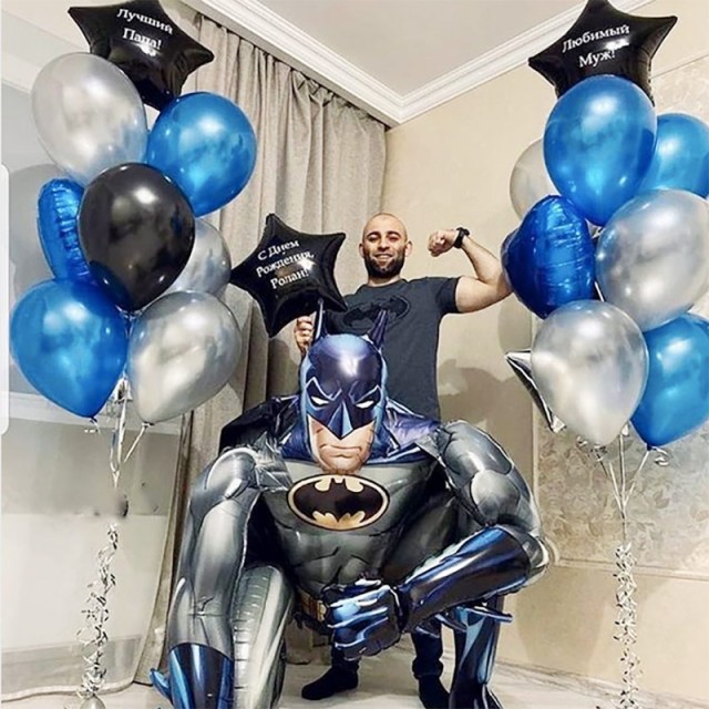 Набор шаров на день рождения мужу "Супер герой"