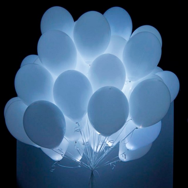 Светящиеся шары белого цвета (1 шт) - 32-0001