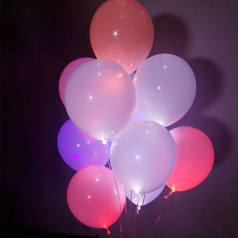 Светящиеся шары со светодиодами розовые