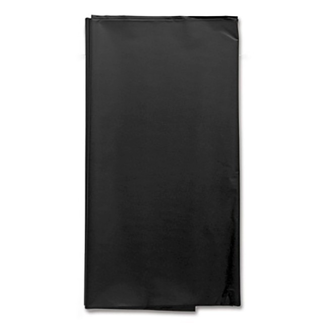 Одноразовая скатерть праздничная черного цвета 140х275 см