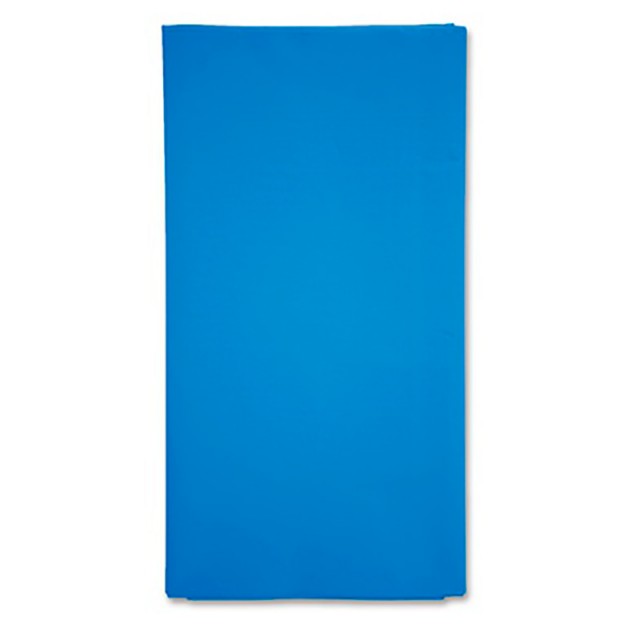 Одноразовая скатерть праздничная голубого цвета 140х275 см