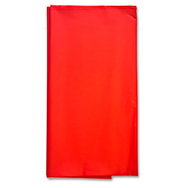 Одноразовая скатерть праздничная красного цвета 140х275 см