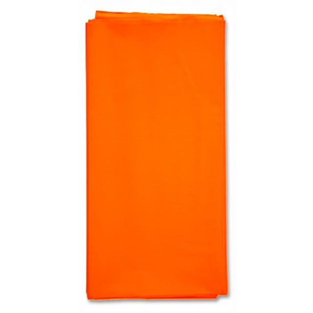 Одноразовая скатерть праздничная оранжевого цвета 140х275 см