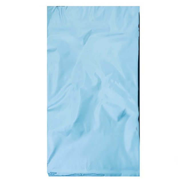 Скатерть праздничная фольгированная голубого цвета 130х180 см