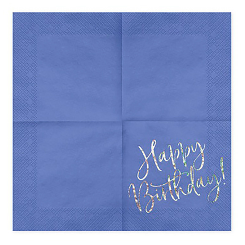 Салфетки праздничные синего цвета на день рождения 1
