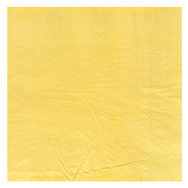Салфетки для праздника желтого цвета 12 шт 33 см - 1502-4912 