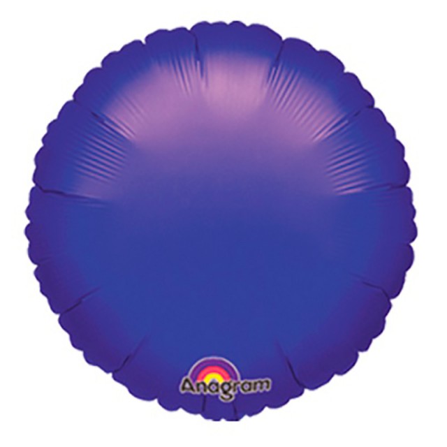Фольгированный шар круг фиолетовый 45 см