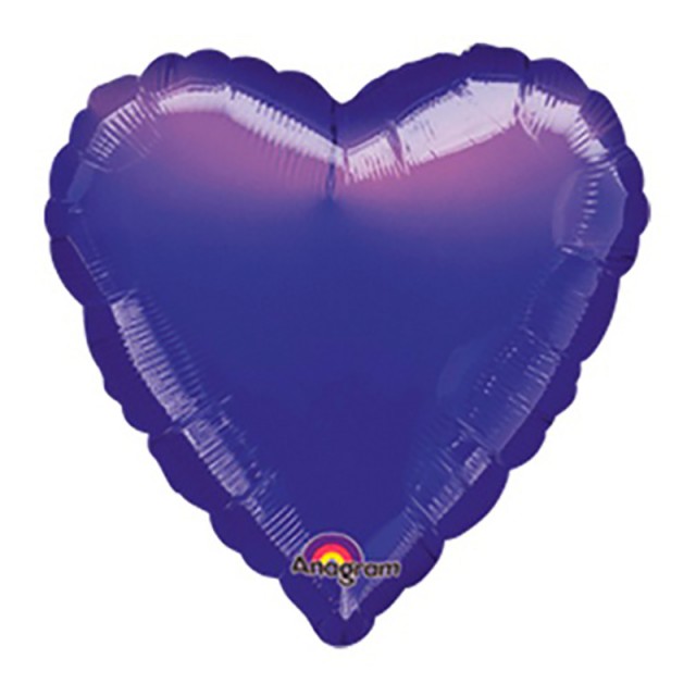 Фольгированный шар сердце фиолетового цвета
