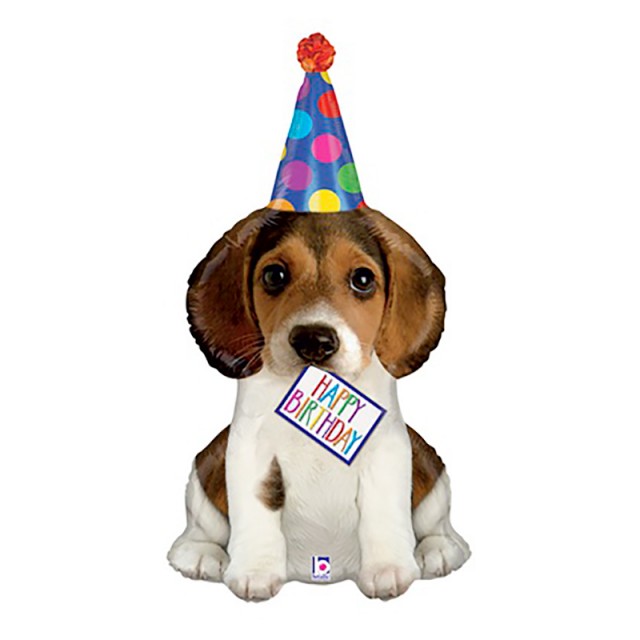 Фольгированный шар в форме щенка на день рождения