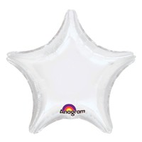 Фольгированный шарик звезда белого цвета 45 см