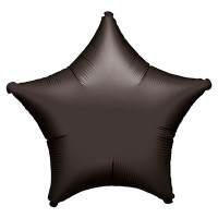 Фольгированный шарик звезда черного цвета 45 см