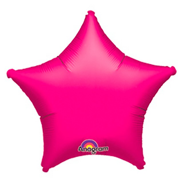Фольгированный шарик звезда цвета фуксии 45 см