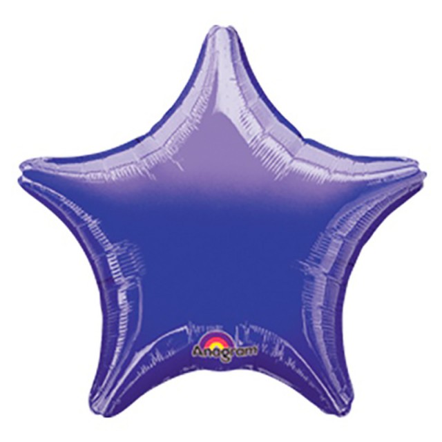 Фольгированный шарик звезда фиоллетового цвета 45 см