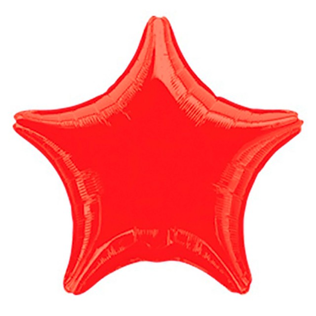 Фольгированный шарик звезда красного цвета 45 см