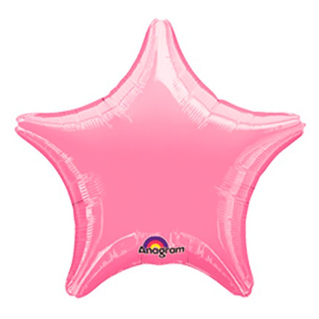 Фольгированный шарик звезда розового цвета 45 см