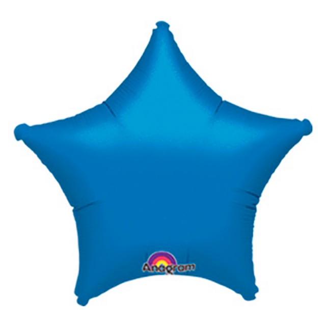 Фольгированный шарик звезда синего цвета 45 см