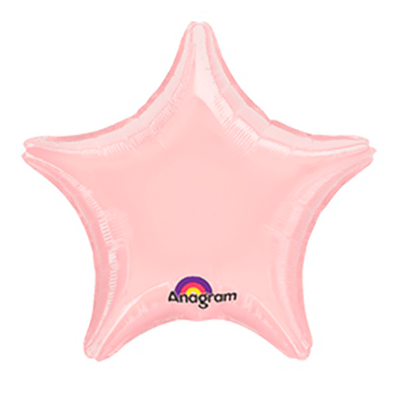 Шарик звезда фольгированный розового цвета