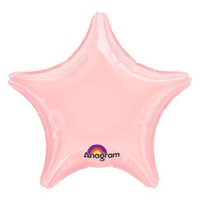 Фольгированный шарик звезда светло-розового цвета 45 см (металлик)